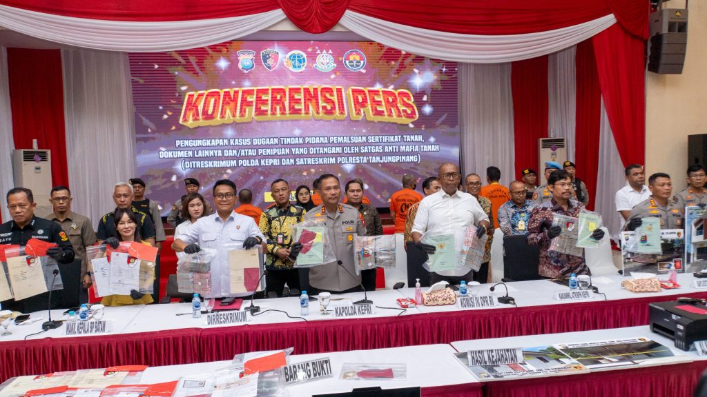 Sindikat Sertipikat Palsu Dibongkar!! Satgas Mafia Tanah berhasil Meringkus 7 Tersangka